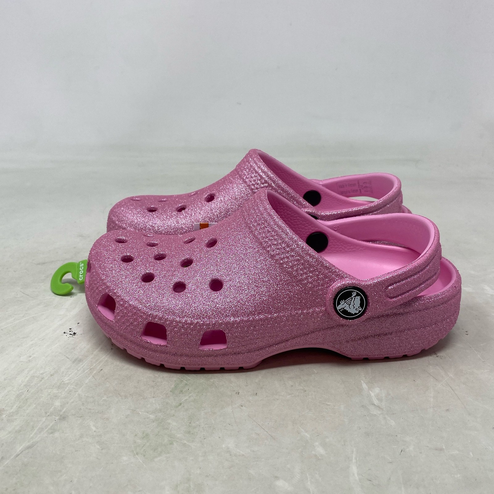 Crocs Kids Classic Glitter Clog Pink Tweed C12 (Little Kid)