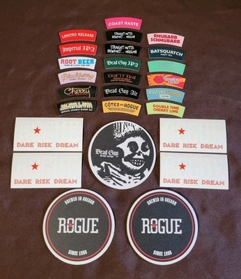 Rogue Brewery 19 Magnets For Cog Tap Handle Dare Risk Dream Sticker Coaster