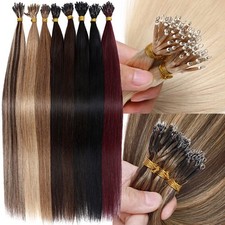 200G THICK Nano Ring Tip Remy Human Hair Extensions Full Head Nano Bead BALAYAGE