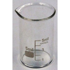 Beaker, Low Form, Glass, 5Ml, Pk12 (Formerly Lab Safety Supply),  5Ygy6