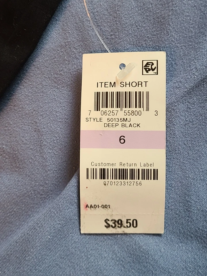 Pantalones cortos negros para mujer Madison Jules nuevos con etiquetas talla 6 chinos de tiro medio con bolsillos delanteros Foto 3 de 4