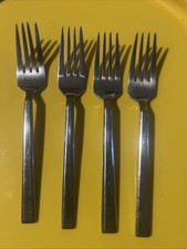 4 Salad Forks 7 1/8” Reed Barton R &B Addison Optima Stainless Flatware Heavy