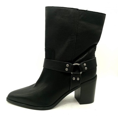 Steve Madden Alessio Western Boots Festival Biker Black Country Womens 9.5 New