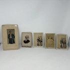 Antique CDV Photo Lot of 5 Men / Children Portrait Photography