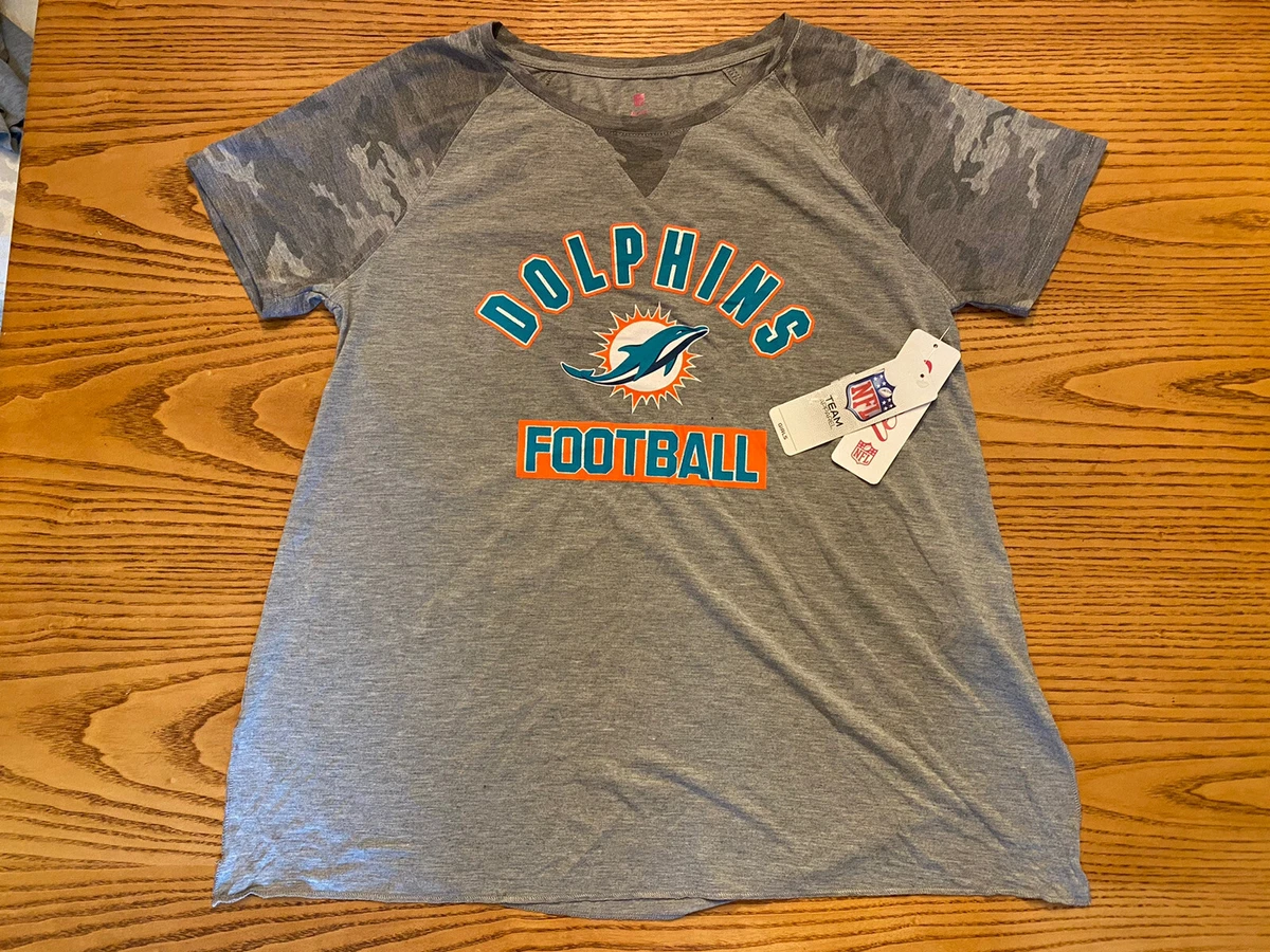 MIAMI DOLPHINS NFL TEAM APPAREL GIRLS TEENS SHORT SLEEVE SHIRT LARGE 11/13