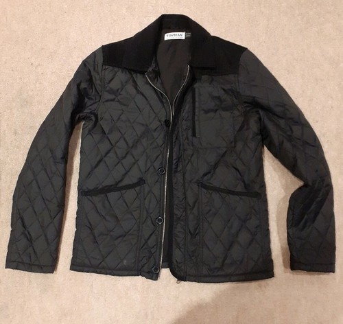 Mens Topman Quilted Zip Padded Jacket 