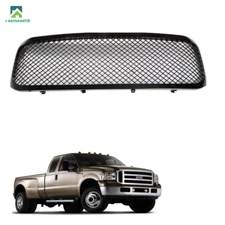 Front Upper Grille Glossy For Ford F250 F350 1999-2004 Black Honeycomb Mesh