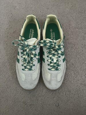 Wales Bonner × adidas Samba Sail/Green adidas Wales Bonner x Samba Cream White Bold Green for Sale