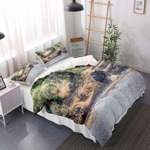 Horse Duvet Cover Set, 3 Piece elephant Bedding Set Microfiber - Picture 39 of 53