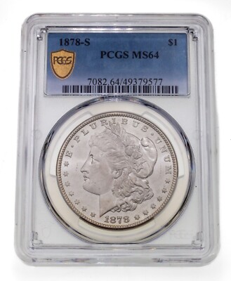1878-S Silber Morgan Dollar Ausgewählten Von PCGS As MS64
