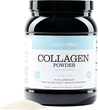 NatureWise Collagen Peptides Powder with Hyaluronic Acid Vitamin C Type I & III