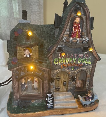 Lemax Spooky Town LILITH'S CREEPY MENAGERIE DOLL SHOP