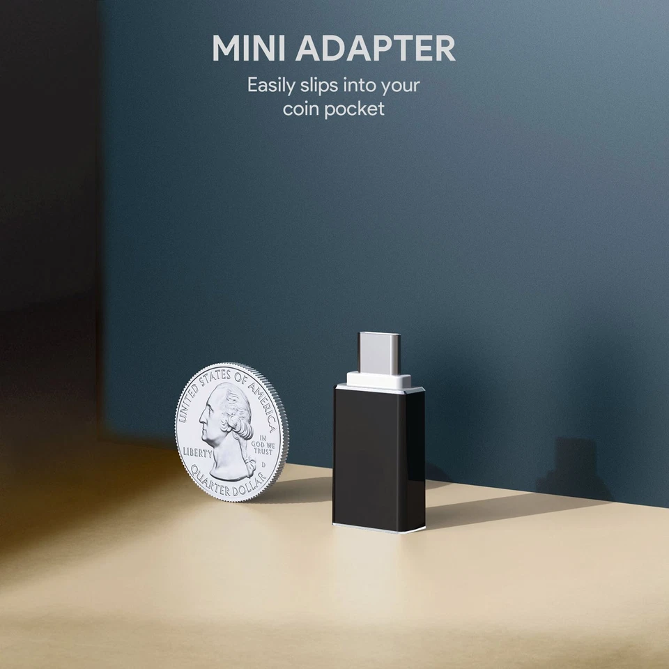 Compact Type C to USB3.0 OTG Cable Adapter for 2021 iMac iPad Pro MacBook Air M2 - Image 3 of 4