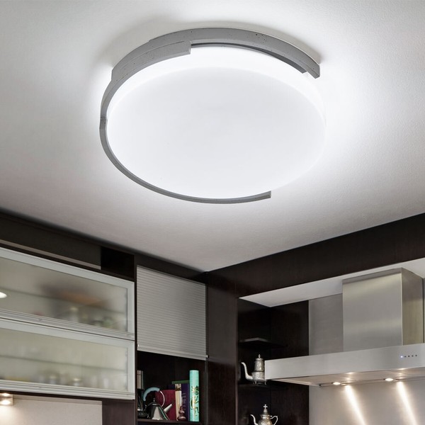 Led Decken Spot Rund Weiß Grau Design Strahler Beleuchtung Wohn Ess Zimmer Lampe-image
