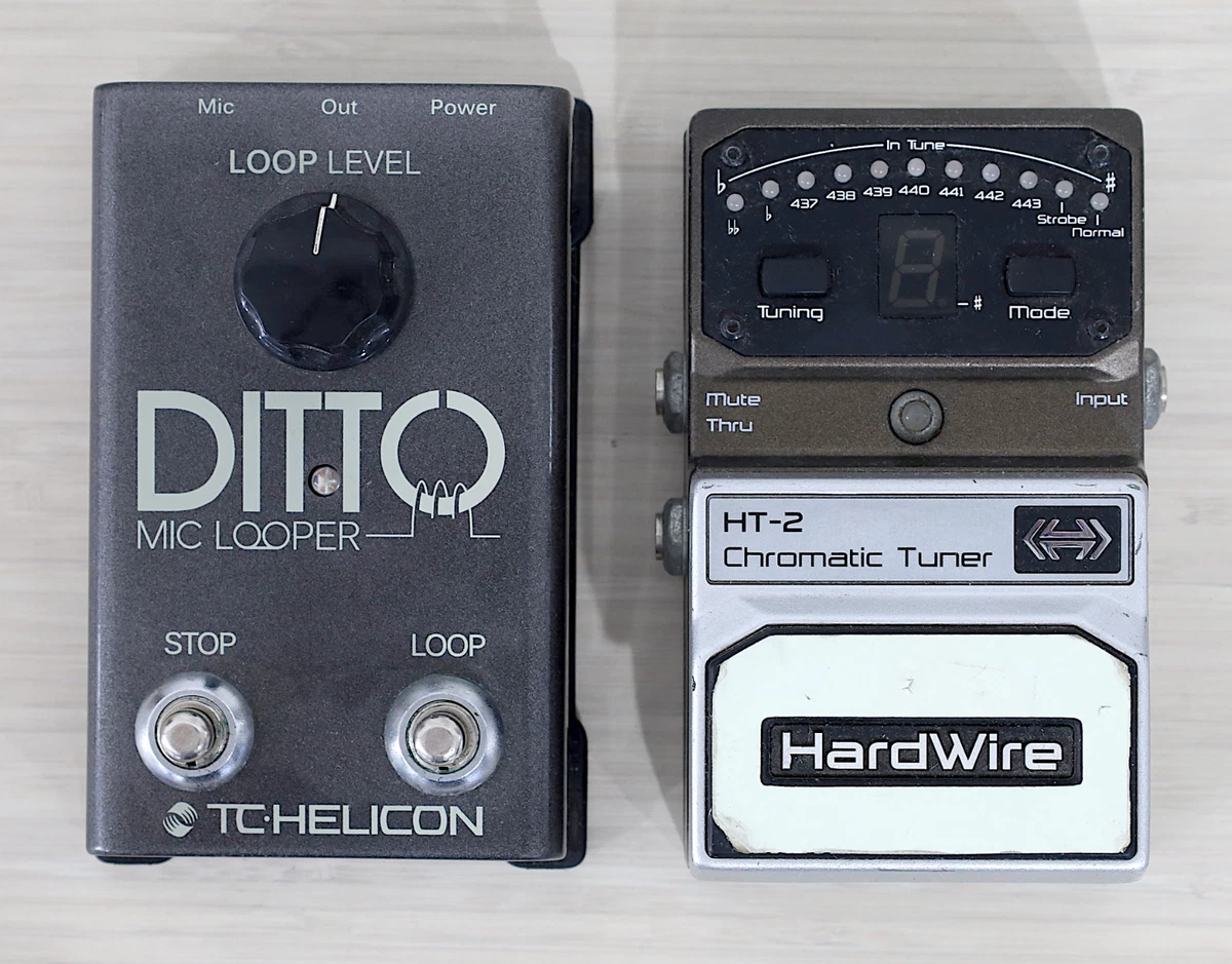 Lot of 2: TC-HELICON Ditto Mic Looper AND HardWire HT-2 Chromatic Tuner