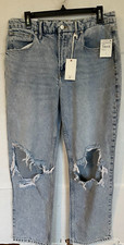 Good American Good Heritage Distressed Straight Leg Jeans SZ 12 - 31 X 28 NEW
