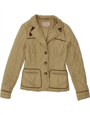Marlboro Classics Womens Quilted Jacket Eu 42 Large Beige Polyester Bh01