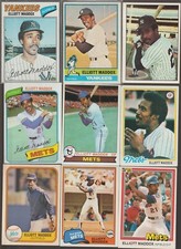 Elliott Maddox Lot of 21 Baseball Cards Mets Yankees Orange New Jersey