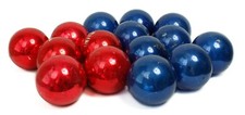Red Blue Vintage Glass Ball Lot of 15 Christmas Ornament Holiday Decoration