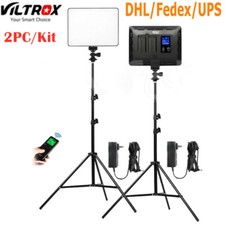 2PCS VILTROX VL-200 Bi-Color 3300K-5600K Led video Light Panel Remote Stand Kit