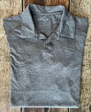 OAKLEY REGULAR FIT SHORT SLEEVE GOLF POLO SHIRT GRAY MENS SIZE SMALL EXCELLENT