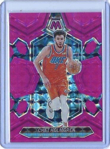 2023-24 Mosaic - Chet Holmgren - /10 - Pink Fluorescent Mosaic - OKC Thunder 30