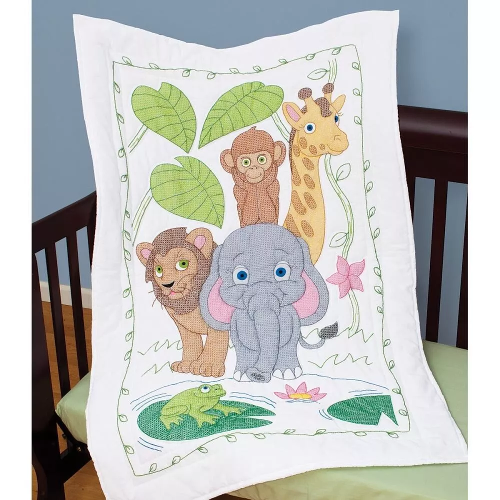 Jack dempsey stamped cross stitch baby quilts outlet