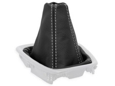 SCHALTMANSCHETTE FÜR TOYOTA AURIS 2 2012-2014 SCHALTSACK LEDER NAHT WEISS