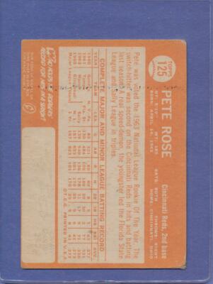 1964 Topps Pete Rose #125 HIT KING 2nd Year RC All Star Rookie LOW