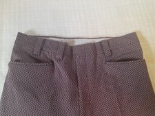 Vintage 60s 70s Frogmouth.Cross.Full Top Pockets Trousers.Golf.Checkered.Poly