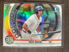 2020 Bowman Chrome Riley Greene Scouts Top 100 Refractor BTP-35