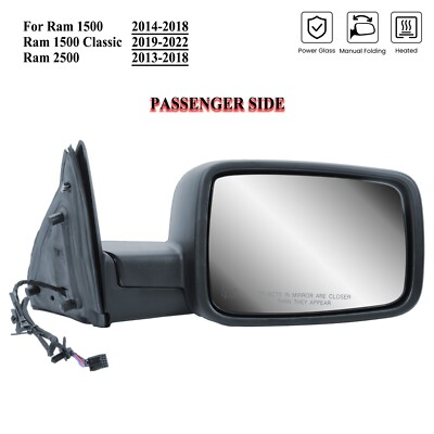 #ad Passenger Right Side Door Mirror For 13 18 RAM 1500 2500 And 1500 Classic 19 22 $65.99