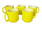 Vintage Glasbake Milk Glass Retro Coffee Mug Bright Yellow Lot 5