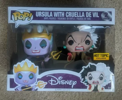 Funko - Disney - Ursula with Cruella De Vil Hot Topic Exclusive 2 Pack Pops