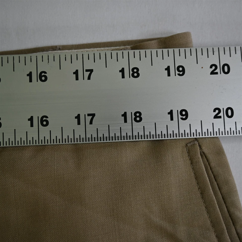 Pantalones de vestir Lauren Ralph Lauren 38x30 caqui total comodidad frente plano 100 % lana Foto 2 de 4