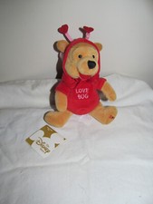 Vintage Disney Store Mini Bean Bag Firefly Pooh 8" NOS