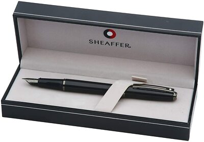 Sheaffer Prelude glänzend schwarz Füllfederhalter Rotguss PVD-Besatz: feine Feder 9144-0F