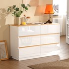 47.2" W x 15.75" D x 31.5" H Modern Dressers with 6 Drawers Wood Modern