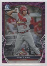 2023 Bowman Chrome Prospects Fuchsia Lunar Crater Refractor Joshua Baez 10ag