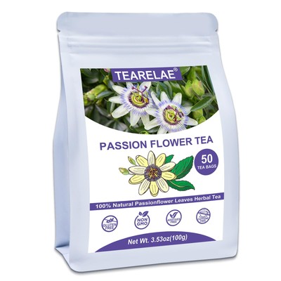 - Passion Flower Tea, 50 Count - Pure Passionflowers Leaves Tea Bags - Pasifl...