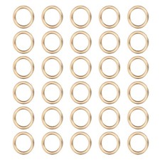 Metal O Rings (9/16" ID 0.12" Thick Gold) (30 Pcs) Round Ring
