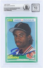 Deion Sanders Atlanta Falcons Signed 1989 Score #246 BAS Fanatics 10 Rookie Card