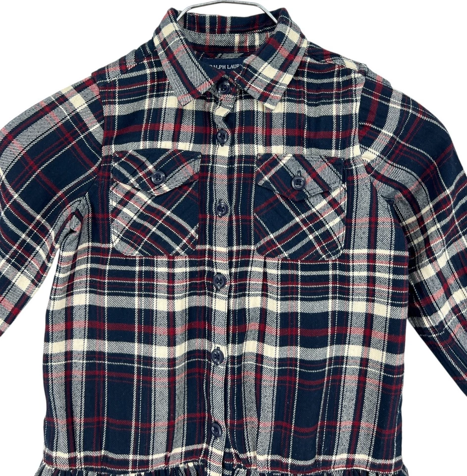 Vestido Ralph Lauren Niños Niñas Manga Larga Multicolor Talla 4/4T Foto 3 de 4