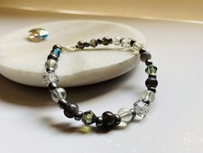 Wolf s Cry  handmade beaded bracelet, gray, ...