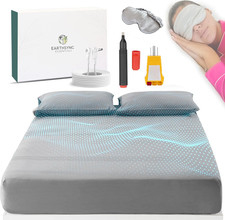 King Size Bare Earth Grounding Sheets with Silver Fiber Accessories - Grey