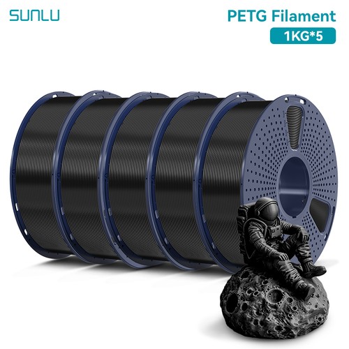 SUNLU 5KG 10KG PETG 3D Printer Filament 1.75mm PETG 1KG/ROLL ±0.02mm Multicolor