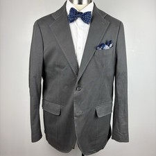 Gutteridge Dal 1878 44R gray cotton blend unstructured sport coat Italy
