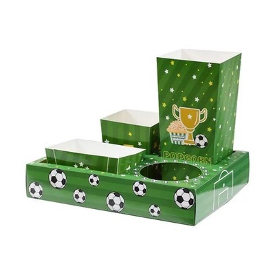 Soccer Snack Stadium Trays, 3-Pack | Disposable Plates with Popcorn Bucket & ...