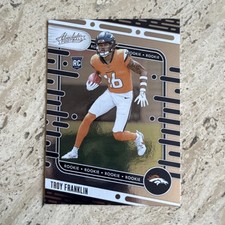 Panini 2024 Absolute Rookies Black Troy Franklin Broncos #178 Football Card