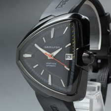 Exc+5*Box HAMILTON Ventura Elvis 80 H245850 Black Automatic Men's Watch 42mm JP